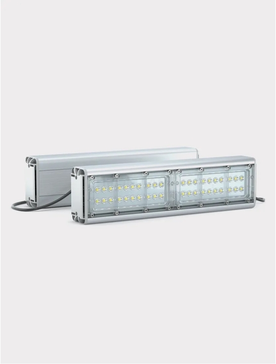 Промышленный светильник ДСП-01-100-5KK-17650-Г90-IP67-РК с поворотным кронштейном и линзой 90°