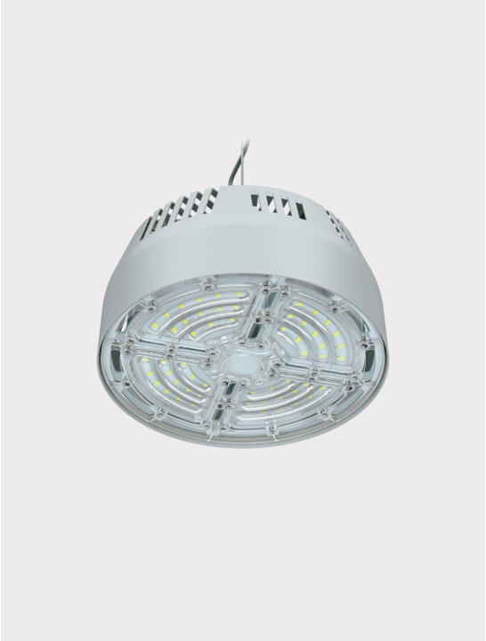 Промышленный светильник LedLampica ДСП-04-120-5КК-20400-Г90-IP67 подвесной с рассеивателем микропризма 90°