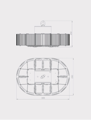 Размеры светильника i-lux HBM2 118