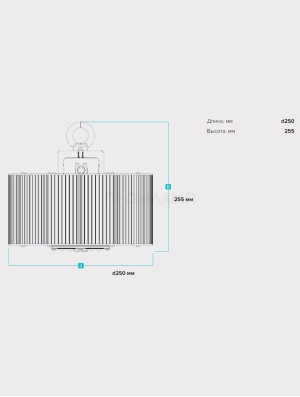 Размеры светильника i-lux HBM 120