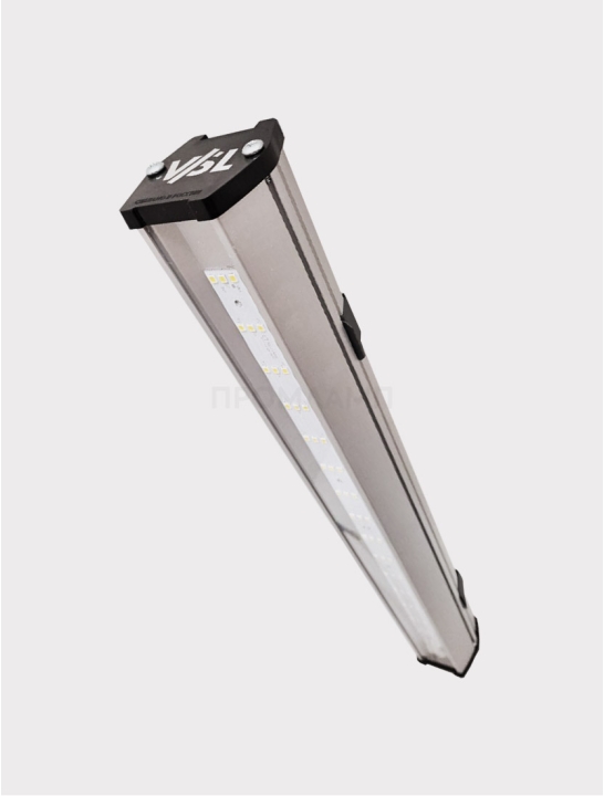 Универсальный светильник VSL Line-Eco 24-3500-5-Д подвесной и накладной с прозрачным рассеивателем 120°