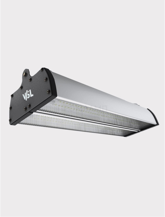 Универсальный светильник VSL Prom-Eco 200-26600-5-Д подвесной и накладной с прозрачным рассеивателем 120°